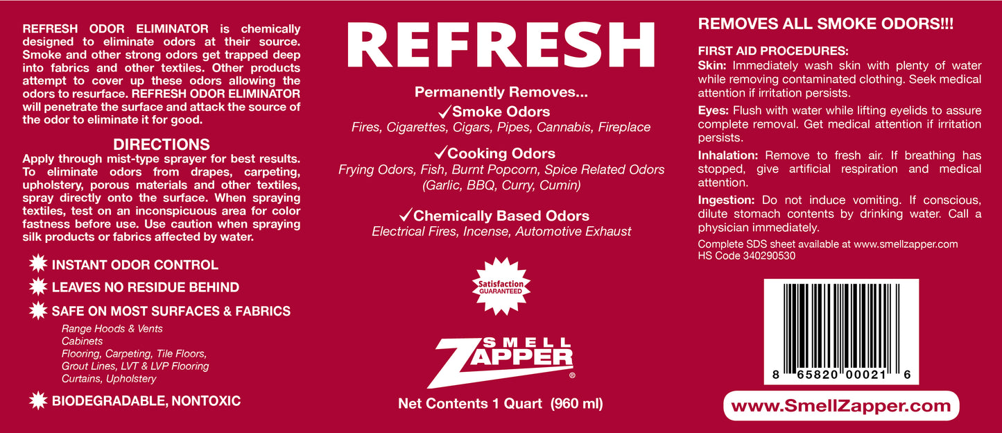 Refresh Odor Eliminator 1 Quart (Case of 12)