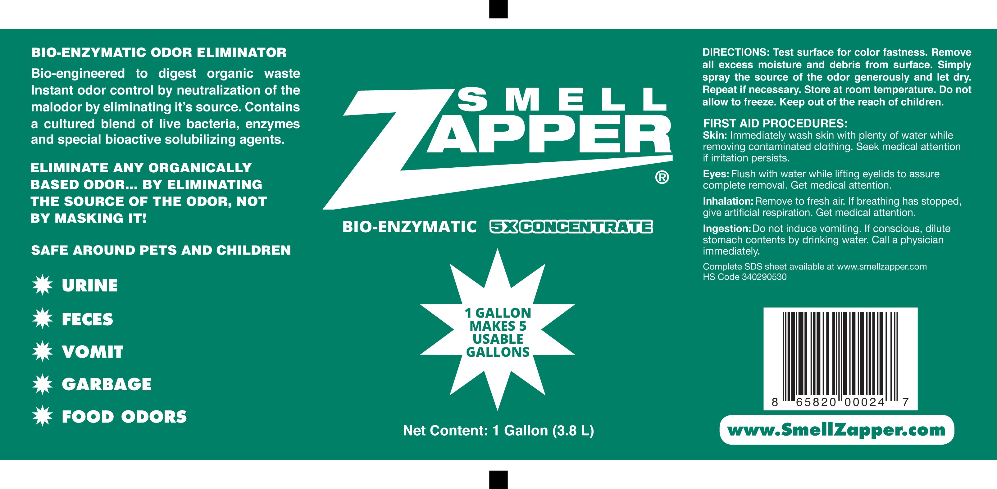 BioEnzymatic 1 Gallon – Smell Zapper